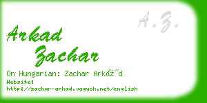arkad zachar business card